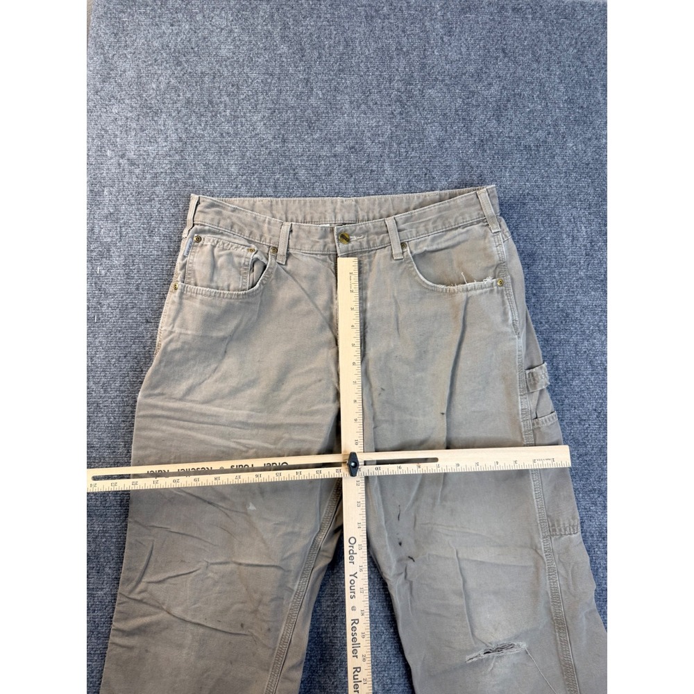 Carhartt B159 MUS Loose Fit Carpenter Pants Mens 34x32 Tan Cotton Duck Workwear - Picture 6 of 7